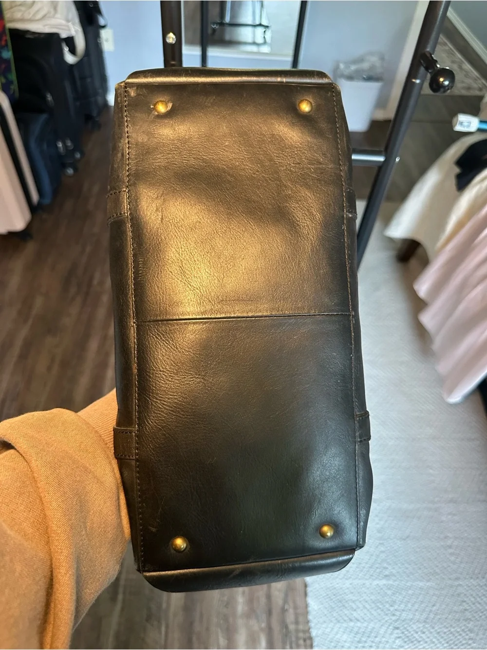 Madewell Glasgow Satchel Black Leather Shoulder Bag